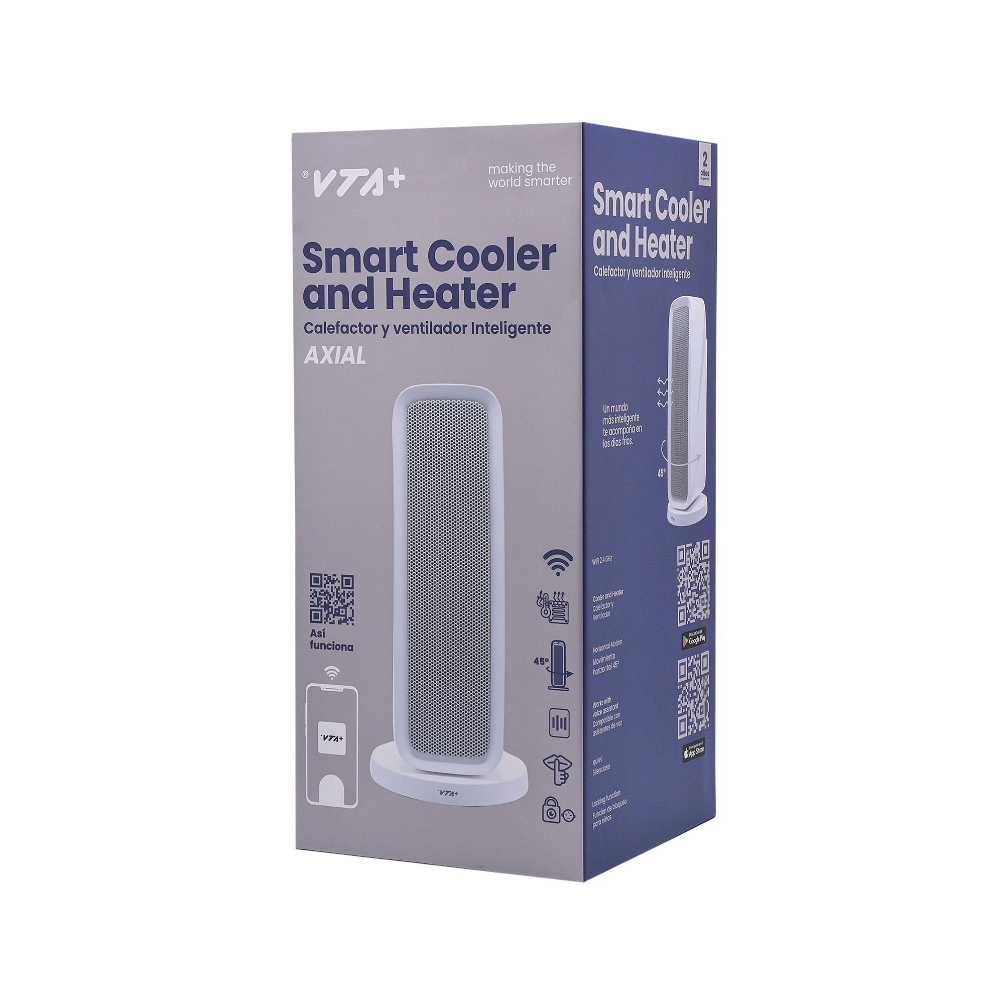 Calefactor y Ventilador de Torre Smart Home VTA+ Axial VTA+ Caja x 1 