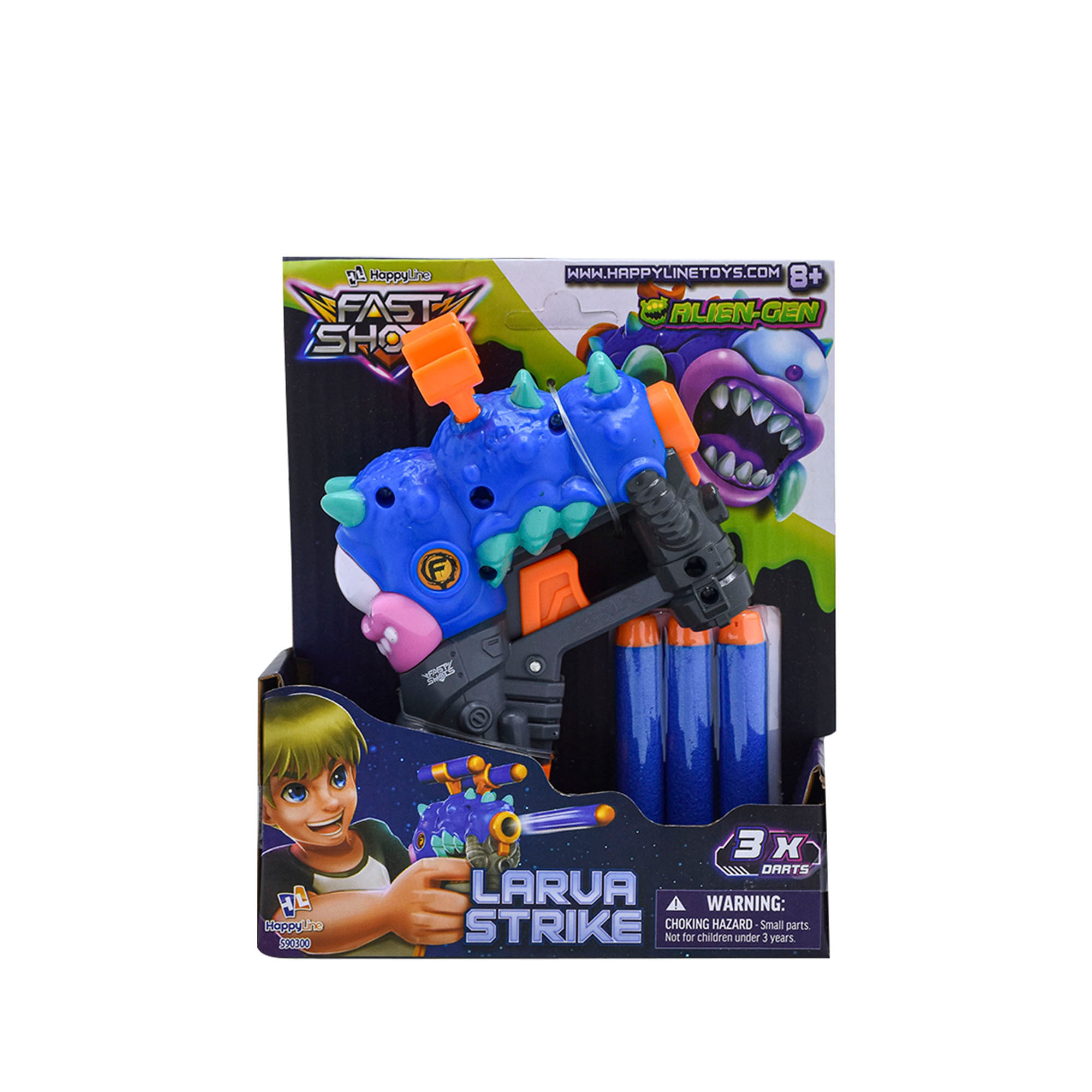 Set Lanzador Monstruo 3 Dardos Espuma Fast Shots Fast Shots Caja x 1  