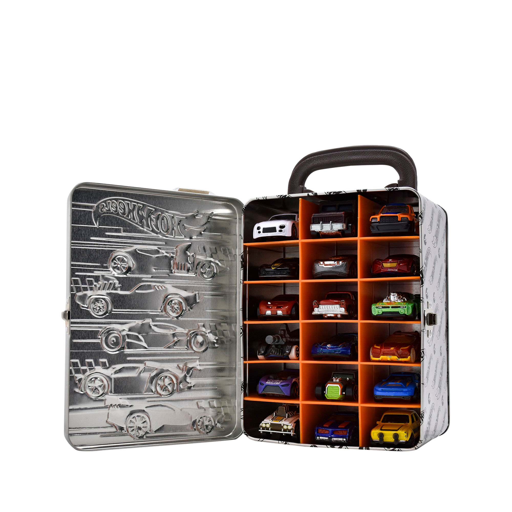 Organizador Metálico para 18 Carros Hot Wheels Gris Hot Wheels Caja x 1 