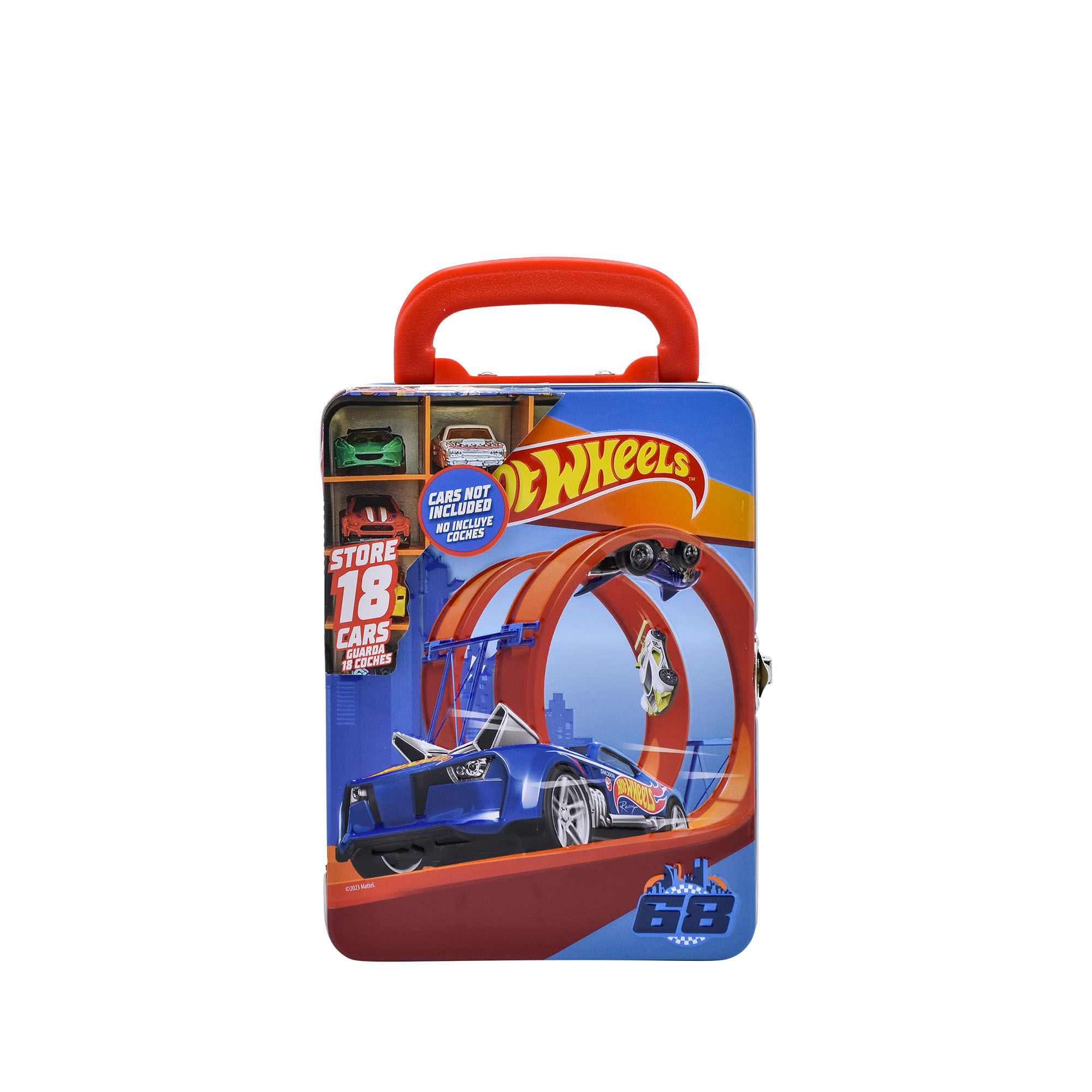 Organizador Metálico para 18 Carros Hot Wheels Rojo Hot Wheels Caja x 1 