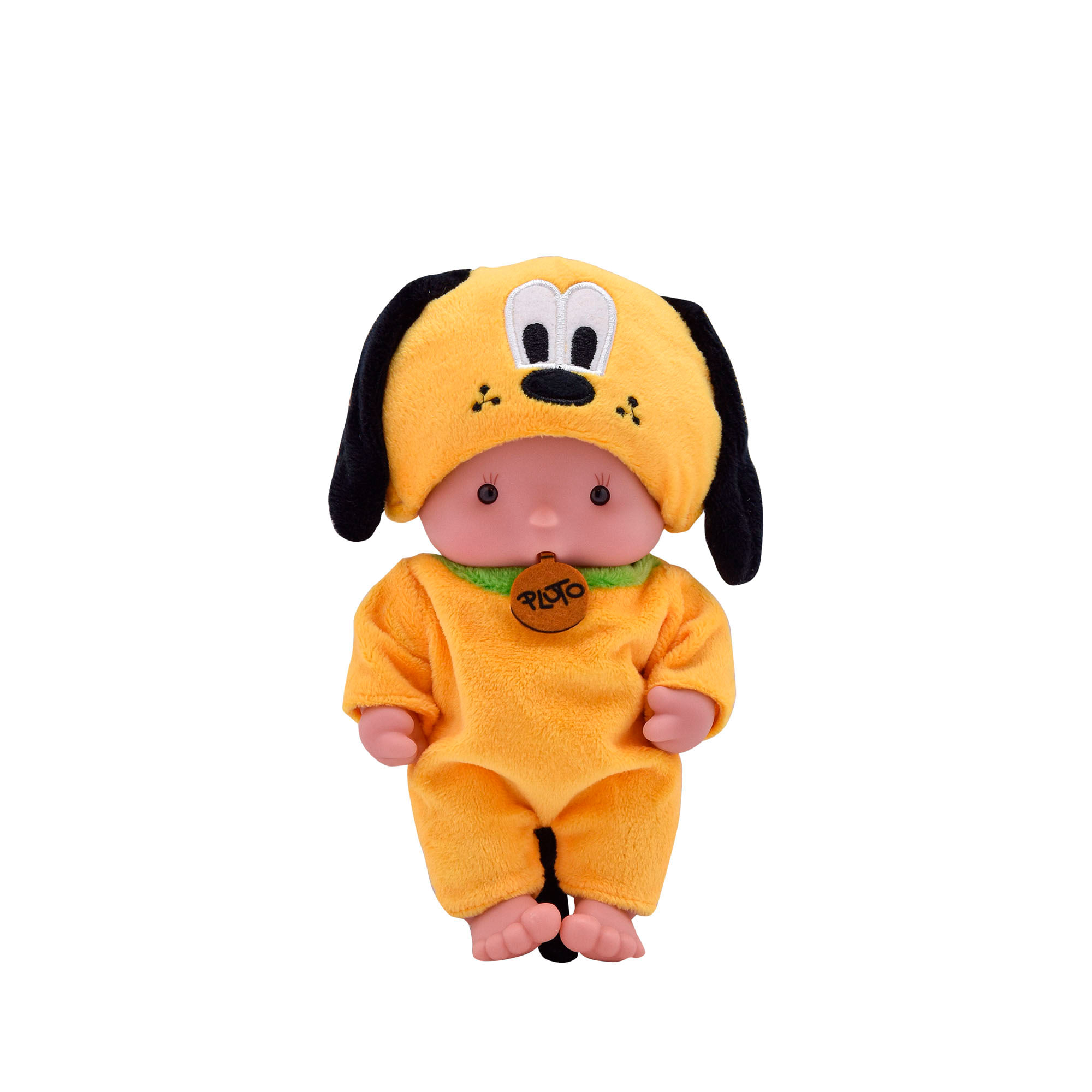 Muñeco Pluto Bebé Disfracitos Disney Disney Caja x 1 Celebra toda una vida de amistad y recuerdos con las muñecas bebés Disfracitos Disney, colecciona los compañeros más leales de las mejores películas de Disney. 8 Muñecas bebés de colección edición lim