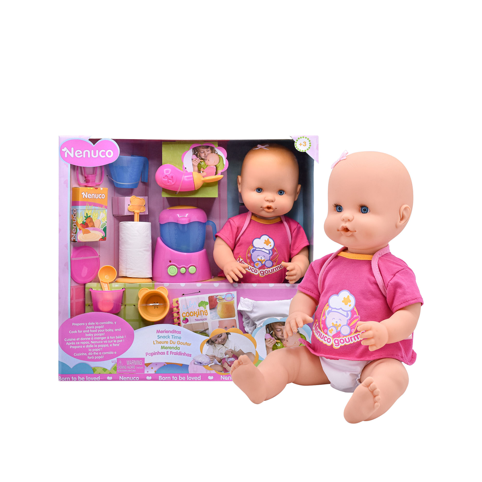 Bebé Nenuco Merienditas Gourmet Nenuco Caja x 1 ĦLos bebés Nenuco son los más bonitos, tiernos, suaves e irresistibles! Su olor a bebé incita a cuidarlos, mimarlos y darles cariño.  Además con Nenuco los pequeños aprenden valores pedagógicos que fo