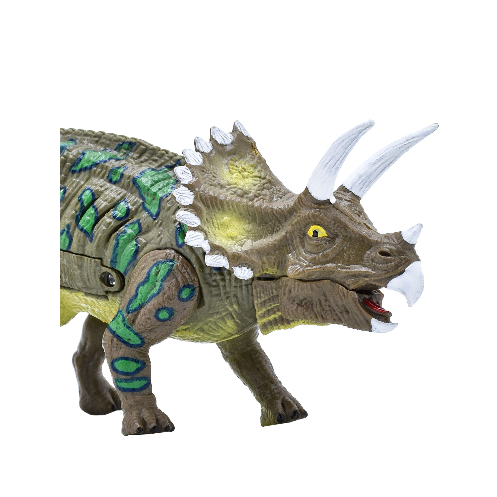 Dinosaurio Triceratops Realidad Aumentada Tobogama Tobogama Caja x 1 La FIGURA DINO TRICERATOPS es una impresionante adición a cualquier colección de dinosaurios. Fabricada con materiales rígidos y extremidades articuladas, esta figura garantiza durabilidad y una exper