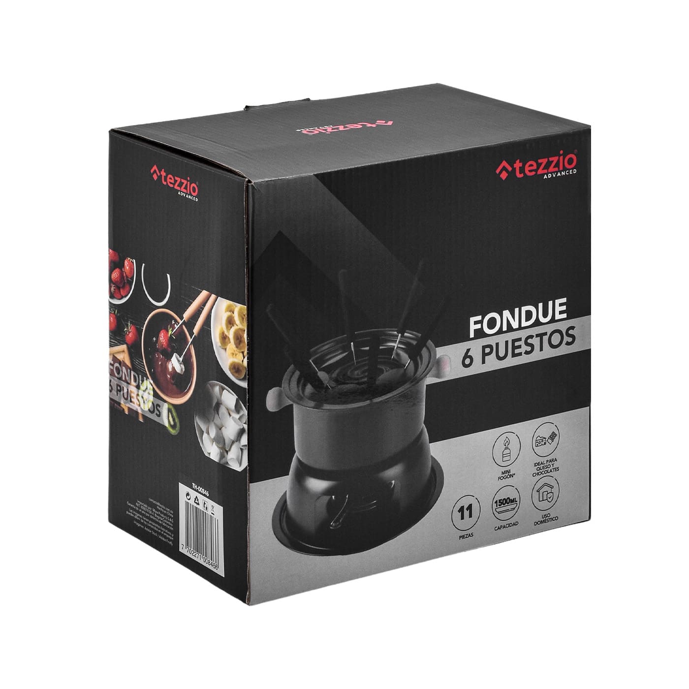 Máquina Para Hacer Fondue De 6 Puestos Tezzio Tezzio Caja x 1  