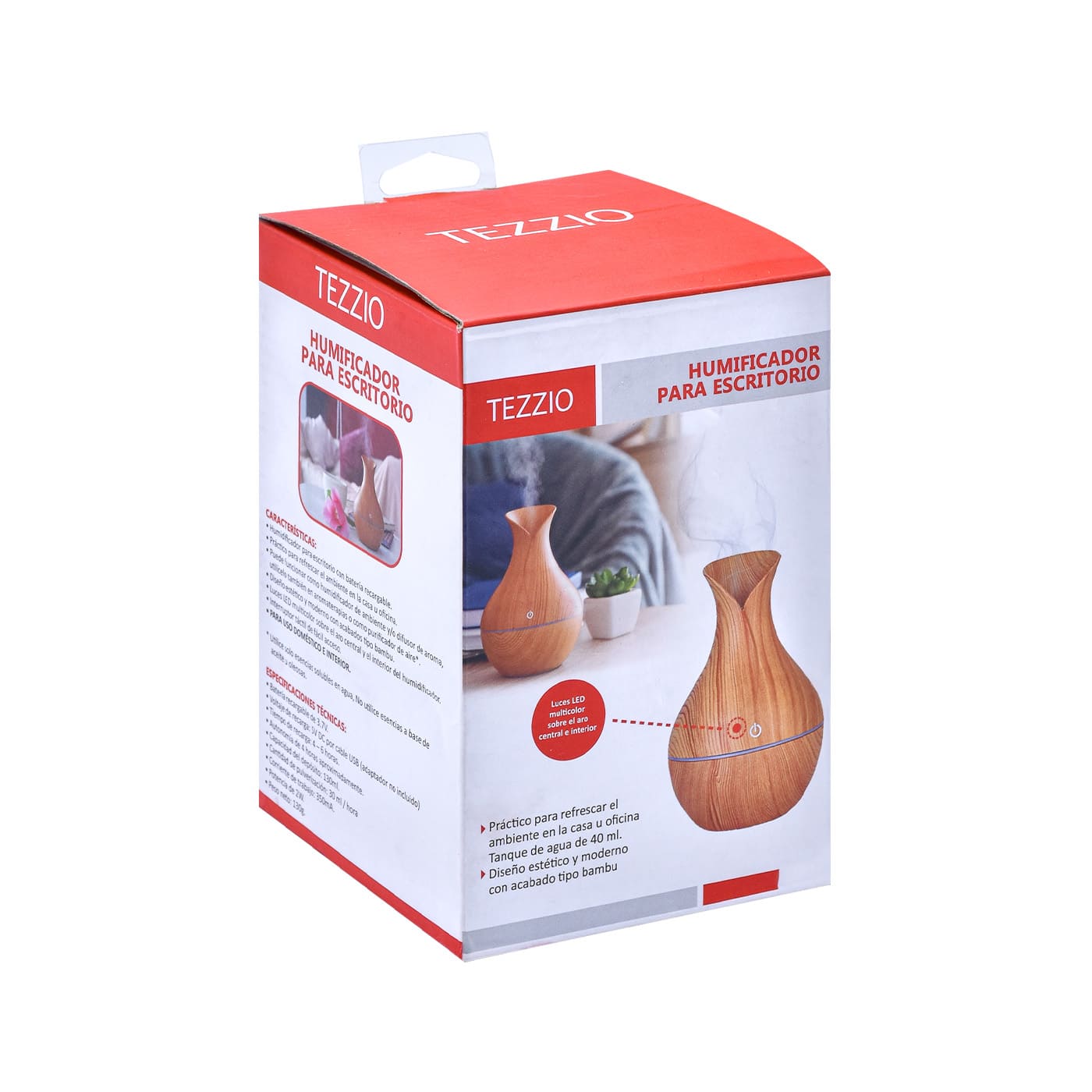 Humidificador Difusor De Aromas Eléctrico De Escritorio Tezzio Tezzio Caja x 1  