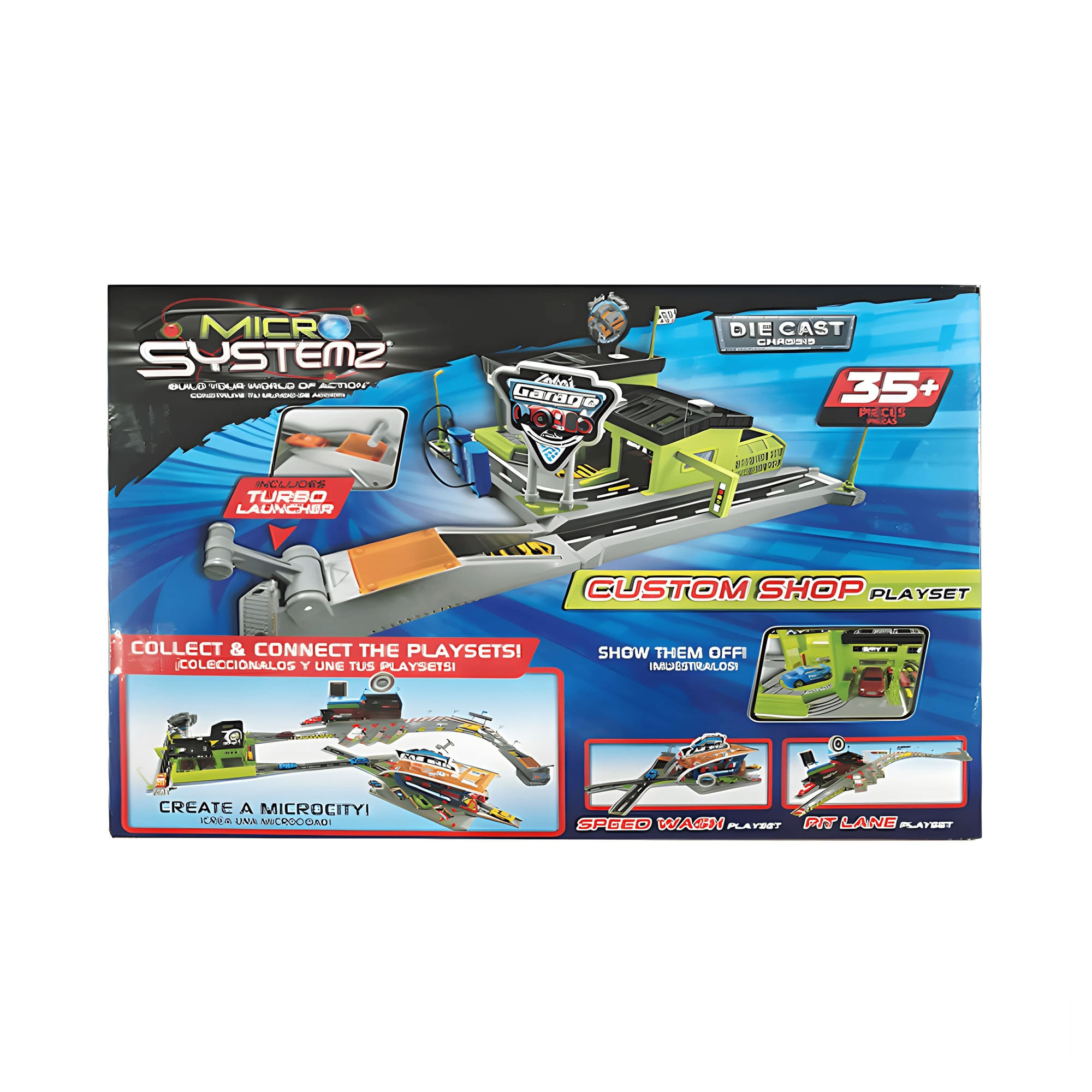 Playset Custom Shop Micro Systemz Micro Systemz Caja x 1 ĦDesata tu creatividad con el Playset Custom Shop Micro Systemz! Este increíble set te permite personalizar y construir tu propio taller de autos en miniatura. Con múltiples accesorios y vehículos inc