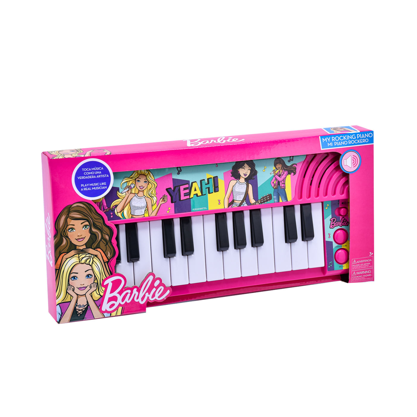 Piano Infantil Mediano Barbie Musicales En Casa Barbie Caja x 1 