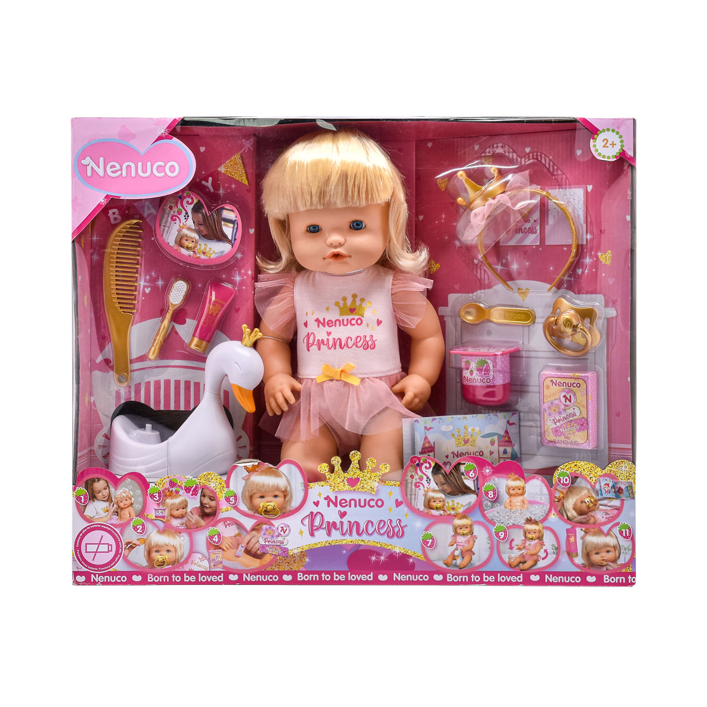 Nenuco Princess Muñeco Bebé con 11 Funciones y Accesorios 42 cm Nenuco Caja x 1 undefined