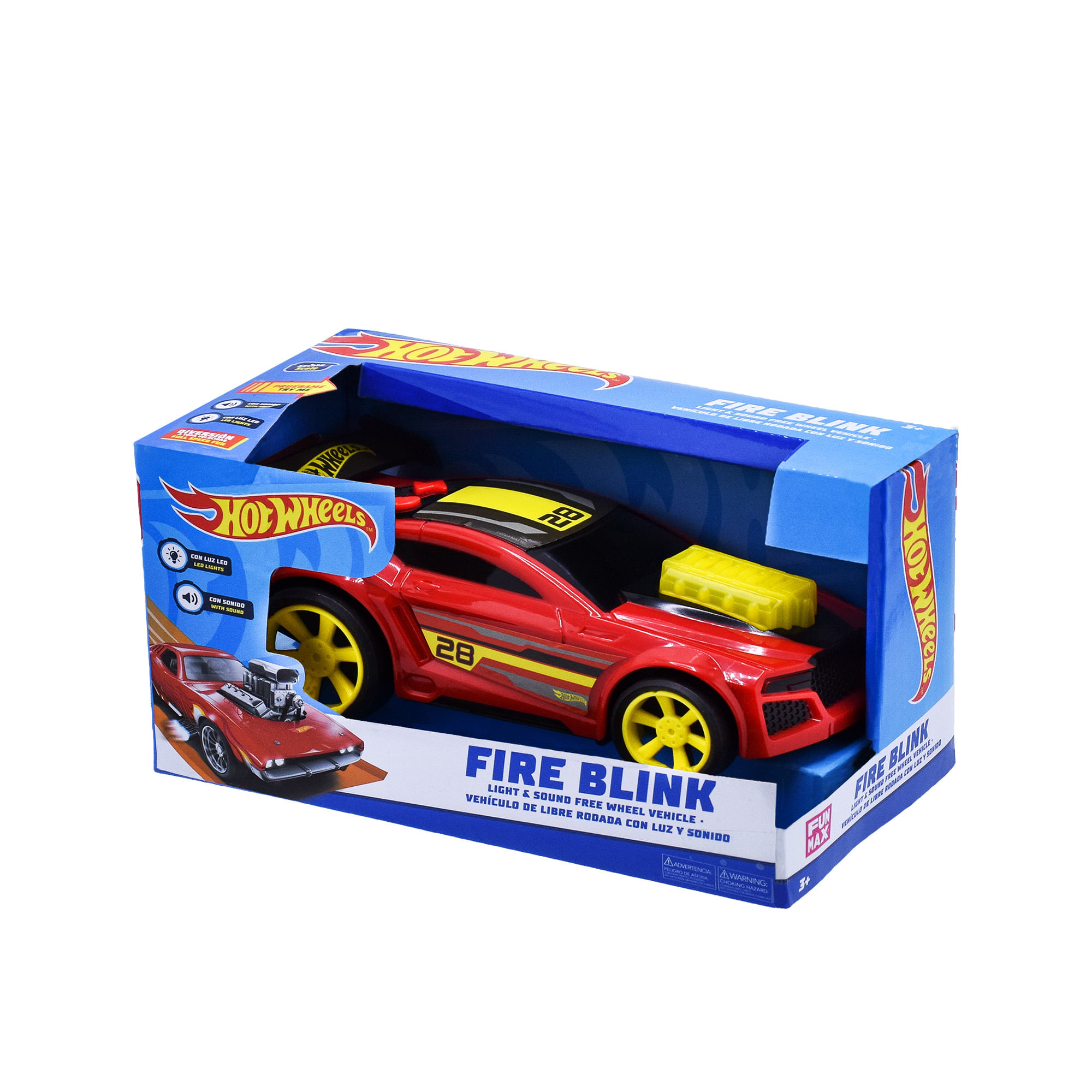 Vehículo Hot Wheels Free Wheels Rojo con Luces y Música Hot Wheels Caja x 1  