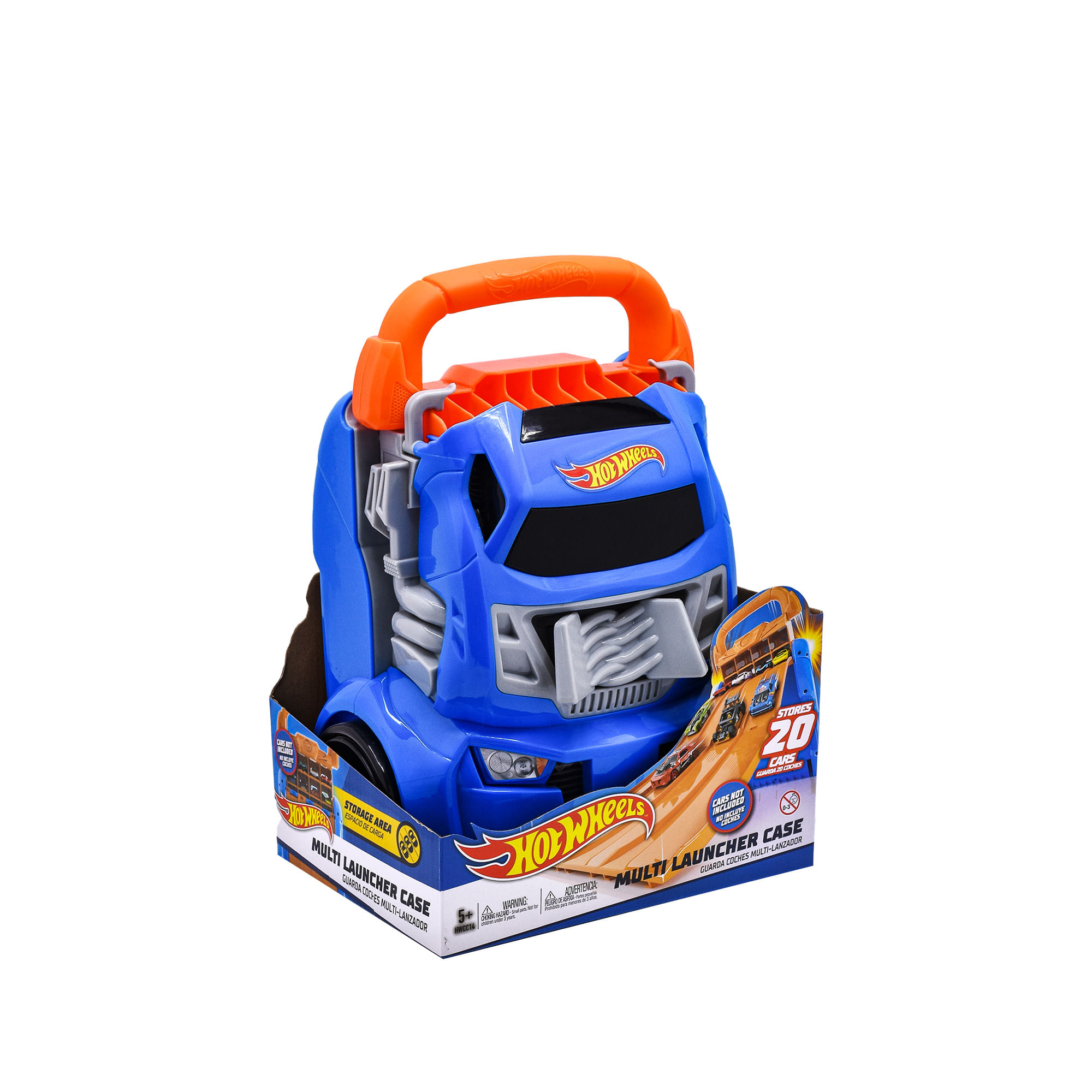 Multilauncher en Forma Carro para 20 Carros Organizador y Lanzador Hot Wheels Hot Wheels Caja x 1 ĦLleva la emoción de las carreras a otro nivel con el Multilauncher en Forma Carro para 20 Carros de Hot Wheels! Este increíble organizador no solo almacena hasta 20 carros, sino que también se transf