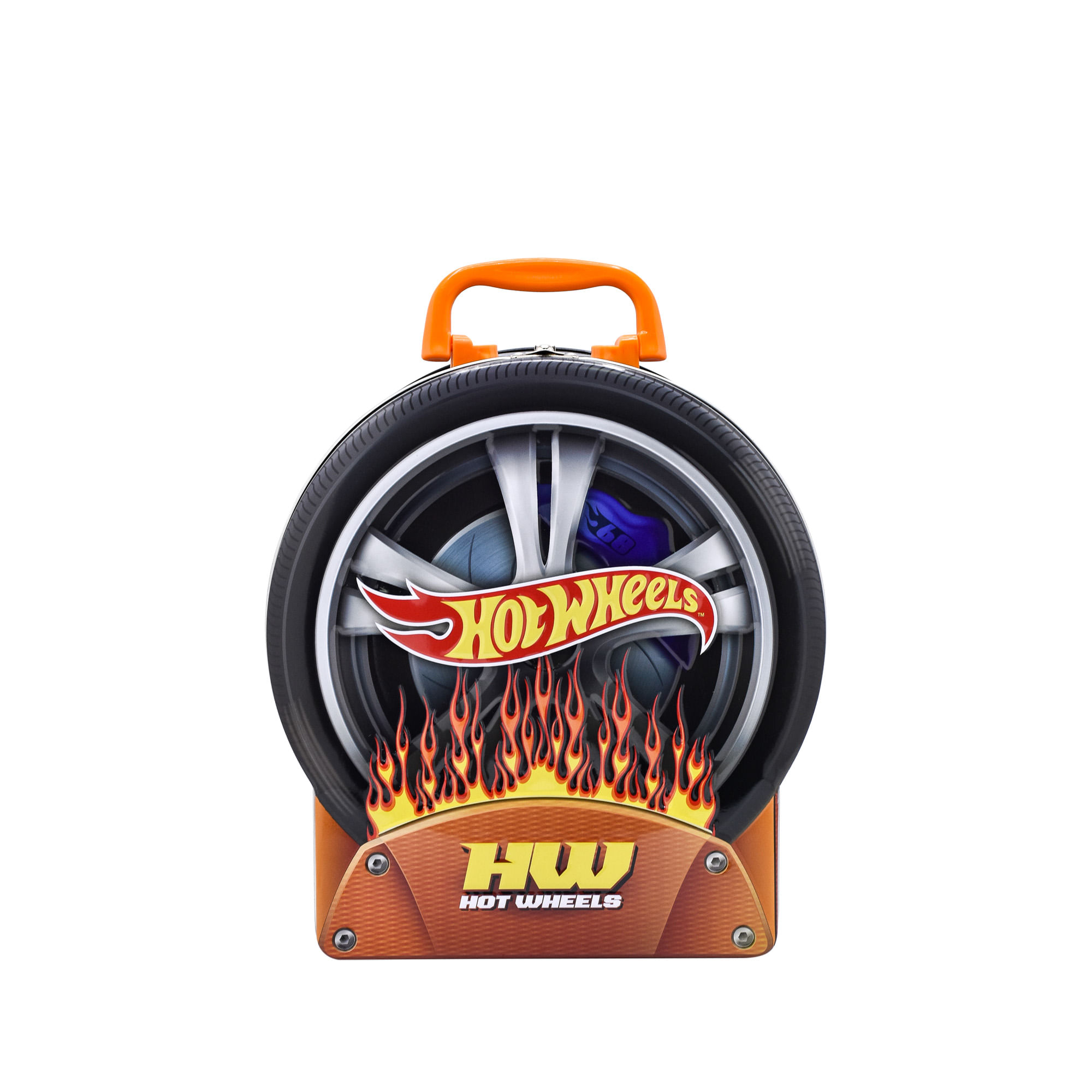Organizador Metálico Forma De Rueda Para 29 Carros Hot Wheels Hot Wheels Caja x 1 ĦMantén tu colección de Hot Wheels organizada y lista para la acción con el Car Case para 29 Carros Wheels Fire! Este resistente estuche está diseñado para almacenar hasta 29 autos Hot Wheels, manteni