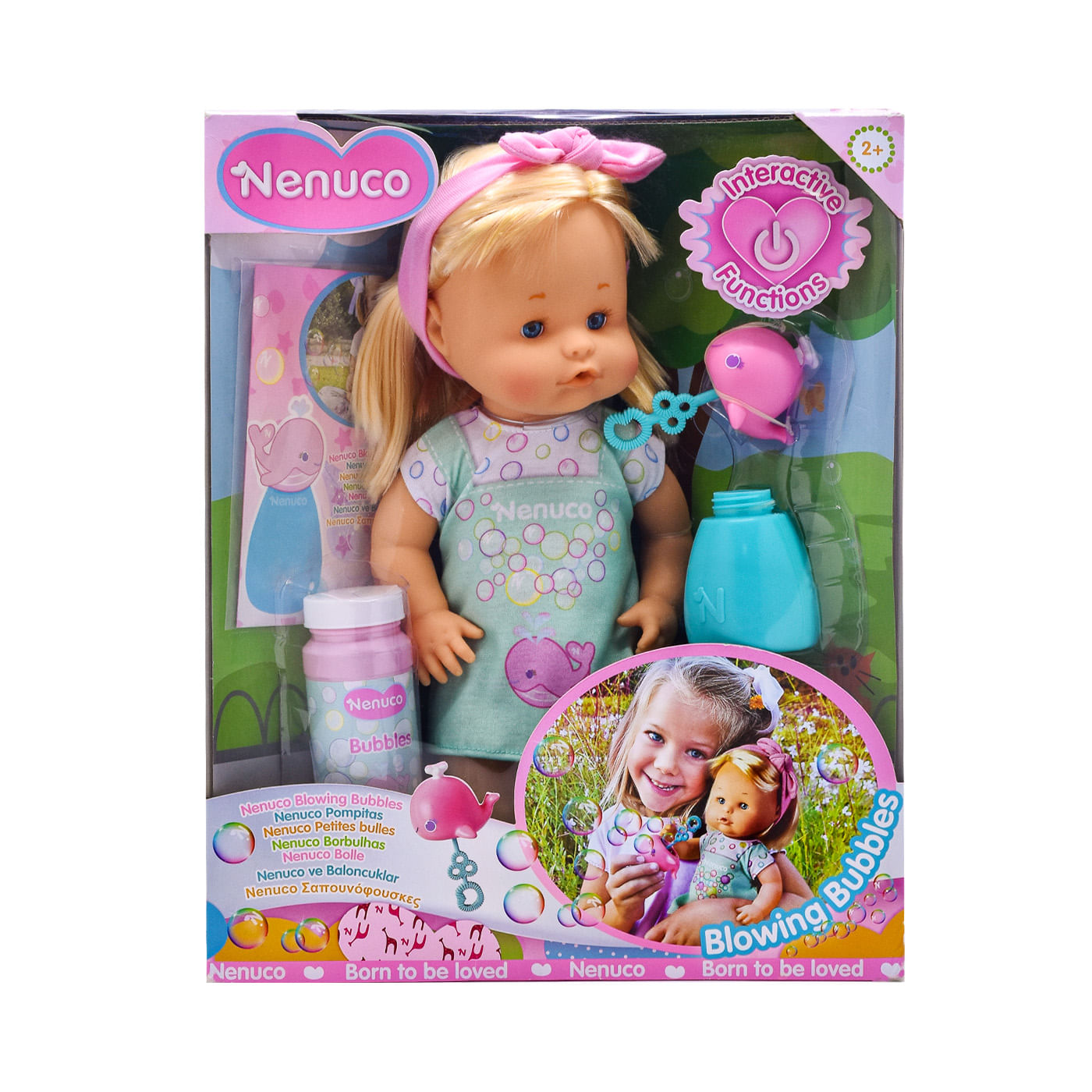 Nenuco Pompitas Muñeco Bebé con Pompas de Colores 35 cm Nenuco Caja x 1 