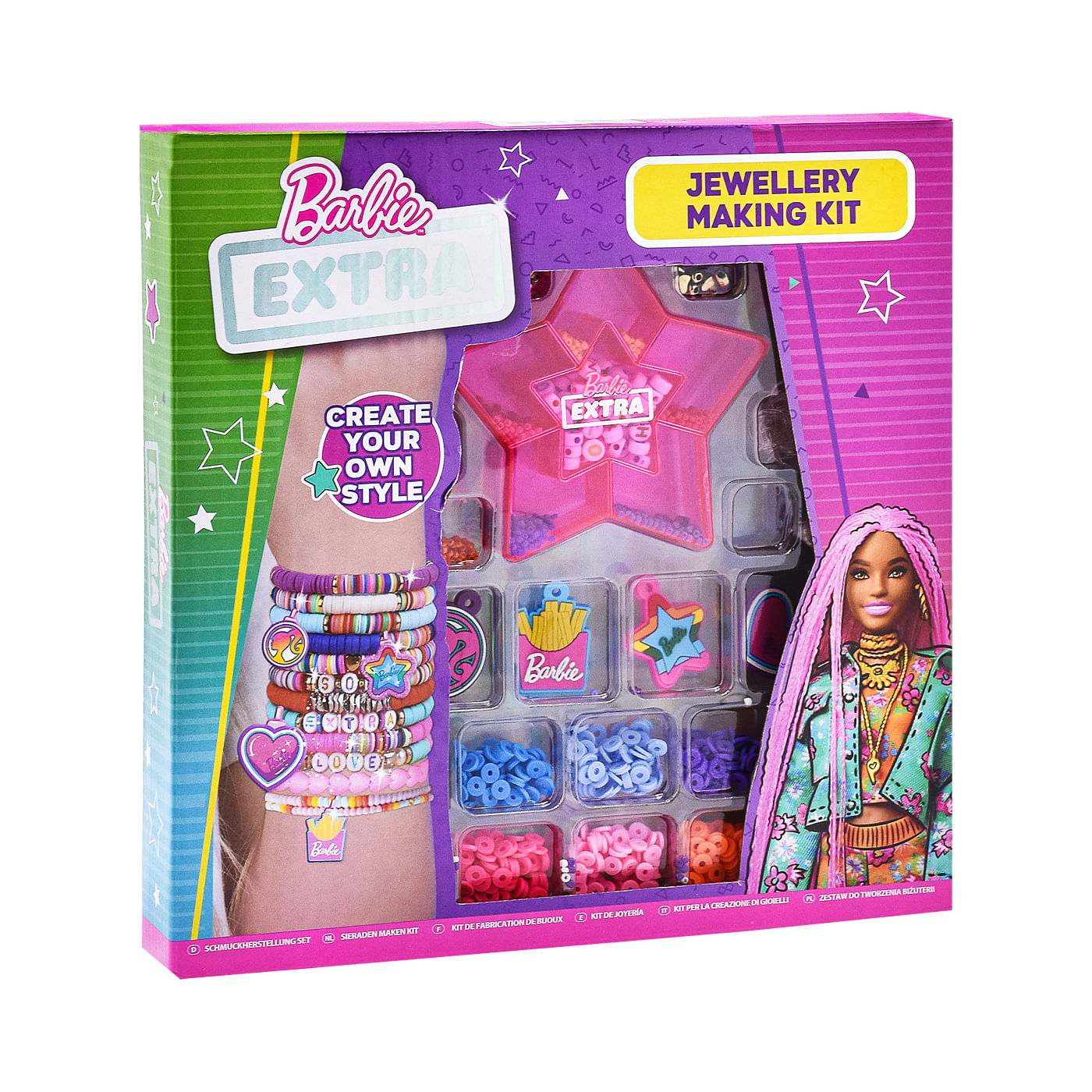 Set de Joyería Barbie Crea y Diseña Tus Propias Joyas Barbie Caja x 1 